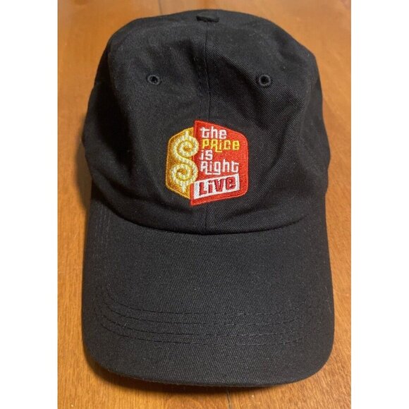The Price Is Right Live Hat Ball Cap Adjustable Black Red Game Show Drew Carey - Picture 1 of 13